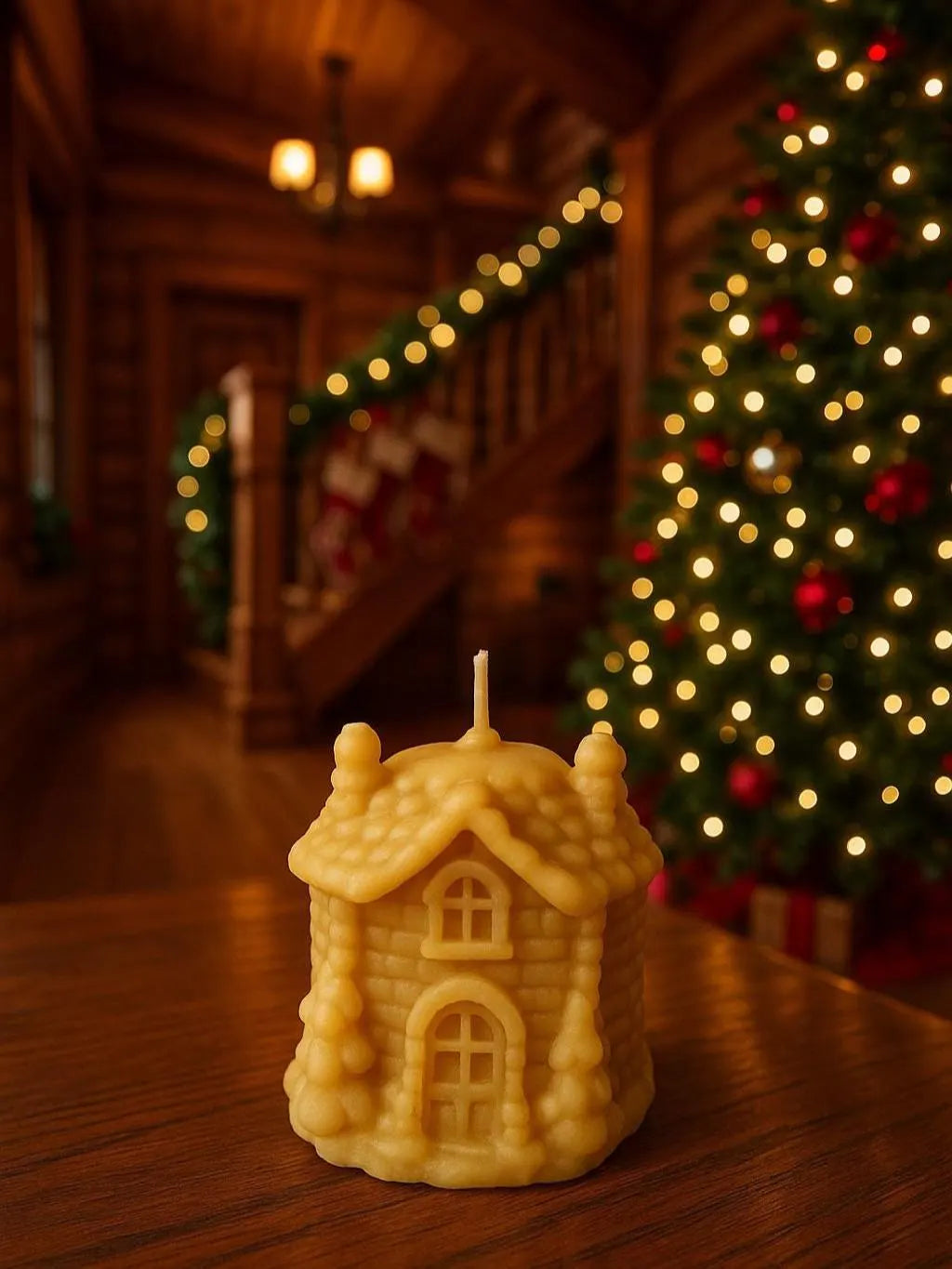The Merry Little Christmas Cottage | Christmas Candle | Beeswax Candles